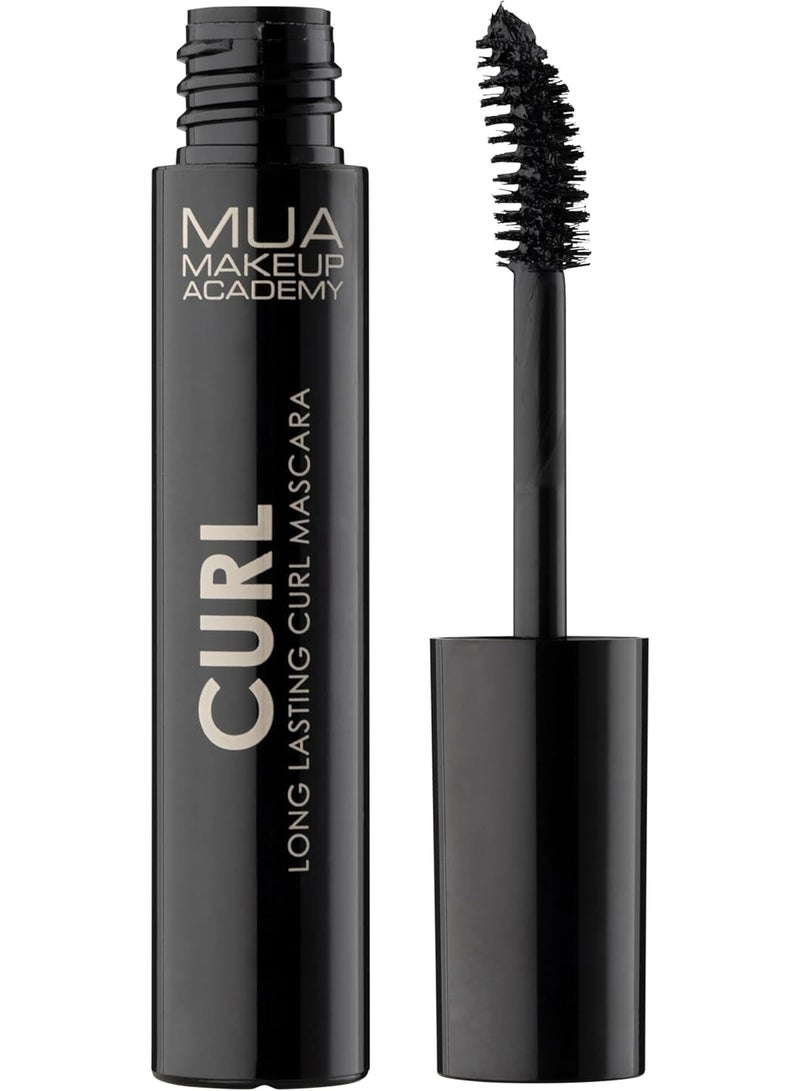 MUA Makeup Academy Long Lasting Curl Mascara, Black, Vegan & Cruelty Free, 6ml - Image 1